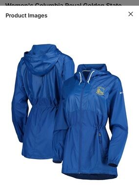 Women's Columbia Royal Golden State Warriors Flashback Full-Zip Jacket size XL